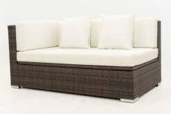 OUTFLEXX 2-Sitzer Ecksofa, Braun Marmoriert, Polyrattan, 145 X 85 X 70 Cm, Wasserfeste Kissenbox, Armlehne Re. -Beste Gartenmöbel Geschäfte 10 15734 4 BOX.jpg