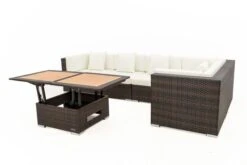 OUTFLEXX Loungemöbel-Set, 5 Pers, Braun Marmoriert, Polyrattan, Wasserfeste Kissenbox, Inkl. Loungetisch 19 OUTFLEXX Loungemöbel-Set, 5 Pers, Braun Marmoriert, Polyrattan, Wasserfeste Kissenbox, Inkl. Loungetisch -Beste Gartenmöbel Geschäfte 10 16064 BOX D.jpg