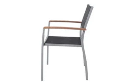 VILLANA Esstischgarnitur, Silber/schwarz, Alu / FSC-Akazienholz, Gartentisch 150 X 90 Cm, 4 Stapelsessel, 2 Hochlehner 26 VILLANA Esstischgarnitur, Silber/schwarz, Alu / FSC-Akazienholz, Gartentisch 150 X 90 Cm, 4 Stapelsessel, 2 Hochlehner -Beste Gartenmöbel Geschäfte 10 19681.jpg