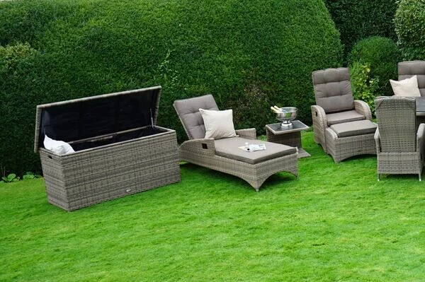 Ploß Rabida Kissenbox, Champagner-meliert, Polyrattan, 145x58x73 Cm, Inkl. Inlay 10 Ploß Rabida Kissenbox, Champagner-meliert, Polyrattan, 145x58x73 Cm, Inkl. Inlay – Bild 10