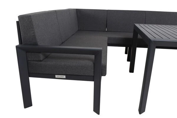 VILLANA Dining-Lounge, Schwarz/grau Meliert, Alu/Polyester, Inkl. Kissen 15 VILLANA Dining-Lounge, Schwarz/grau Meliert, Alu/Polyester, Inkl. Kissen – Bild 15