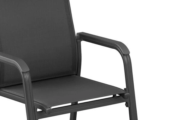 KETTLER BasicPlus Esstischgarnitur, Anthrazit, Alu/Textilene, Tisch 180/240x100cm, 8 Stapelsessel 12 KETTLER BasicPlus Esstischgarnitur, Anthrazit, Alu/Textilene, Tisch 180/240x100cm, 8 Stapelsessel – Bild 12