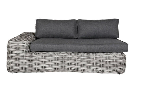 OUTFLEXX Ecklounge, White Faded Grey, Polyrattan, 6 Personen, Inkl. Tisch/Hocker 90 X 90 Cm Und Polster Aus Olefin In Anthrazit 12 OUTFLEXX Ecklounge, White Faded Grey, Polyrattan, 6 Personen, Inkl. Tisch/Hocker 90 X 90 Cm Und Polster Aus Olefin In Anthrazit – Bild 12