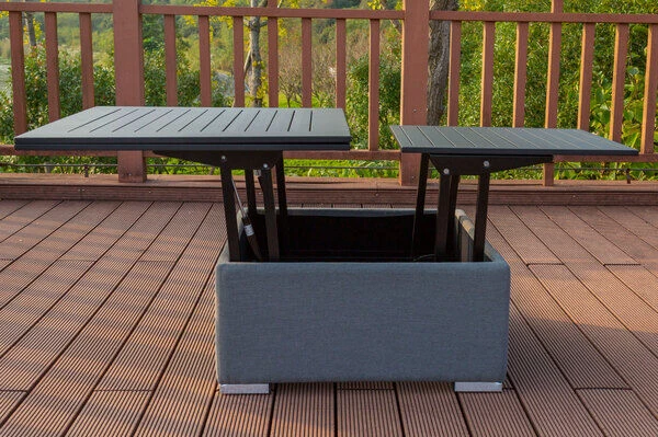 OUTFLEXX Loungetisch, Flanelle, Alu/Sunbrella, 78/157 X 78 X 37/64 Cm, Höhenverstellbar 12 OUTFLEXX Loungetisch, Flanelle, Alu/Sunbrella, 78/157 X 78 X 37/64 Cm, Höhenverstellbar – Bild 12