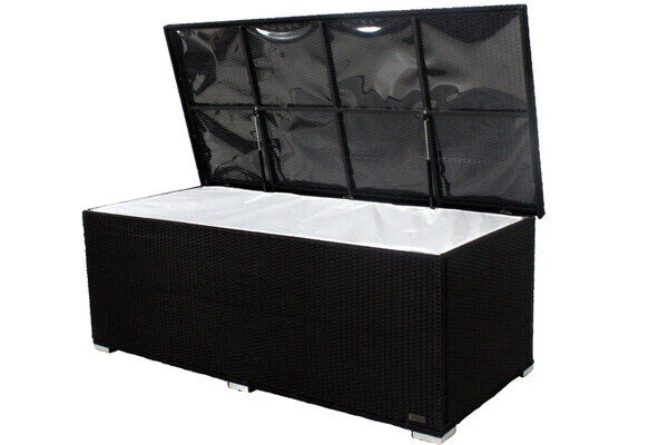 OUTFLEXX Kissenbox, Schwarz, Polyrattan, 204x94x75cm 3 OUTFLEXX Kissenbox, Schwarz, Polyrattan, 204x94x75cm – Bild 3