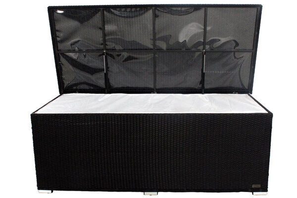 OUTFLEXX Kissenbox, Schwarz, Polyrattan, 204x94x75cm 4 OUTFLEXX Kissenbox, Schwarz, Polyrattan, 204x94x75cm – Bild 4