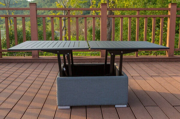 OUTFLEXX Loungetisch, Flanelle, Alu/Sunbrella, 78/157 X 78 X 37/64 Cm, Höhenverstellbar 13 OUTFLEXX Loungetisch, Flanelle, Alu/Sunbrella, 78/157 X 78 X 37/64 Cm, Höhenverstellbar – Bild 13