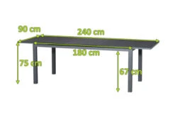 SIENA GARDEN Esstisch Miros, Graphit/anthrazit, Alu/Spraystone, Ca. 180/240x90 Cm 10 SIENA GARDEN Esstisch Miros, Graphit/anthrazit, Alu/Spraystone, Ca. 180/240x90 Cm -Beste Gartenmöbel Geschäfte 14277 3 5.jpg