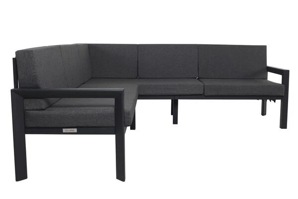 VILLANA Dining-Lounge, Schwarz/grau Meliert, Alu/Polyester, Inkl. Kissen 17 VILLANA Dining-Lounge, Schwarz/grau Meliert, Alu/Polyester, Inkl. Kissen – Bild 17