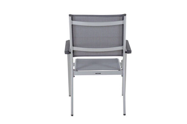 KETTLER Friends Esstischgarnitur, Silber, Alu/Textilene, Tisch 180/240 X 100 Cm, 6 Stapelsessel 12 KETTLER Friends Esstischgarnitur, Silber, Alu/Textilene, Tisch 180/240 X 100 Cm, 6 Stapelsessel – Bild 12