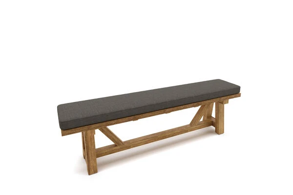 OUTFLEXX Gartenbank XXL, Natur, Recyceltes FSC®-Teakholz, 220x40cm, Rustikal Gebürstet 4 OUTFLEXX Gartenbank XXL, Natur, Recyceltes FSC®-Teakholz, 220x40cm, Rustikal Gebürstet – Bild 4