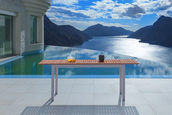 VILLANA Ausziehtisch, FSC-Akazienholz / Aluminium, Silber,150/200 X 90 X 74 Cm 2 VILLANA Ausziehtisch, FSC-Akazienholz / Aluminium, Silber,150/200 X 90 X 74 Cm – Bild 2