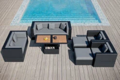 OUTFLEXX Loungemöbel-Set, Schwarz, Polyrattan, Für 9 Personen, Inkl. Loungetisch, Wasserfeste Kissenbox -Beste Gartenmöbel Geschäfte 1716 BOX D 3 CGI.jpg