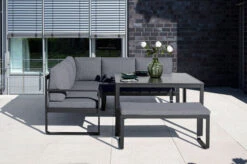 KETTLER Ocean Dining-Lounge, Anthrazit/grau, 223 X 200 Cm, Inkl. Kissen, 0320831-7100