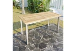 OUTFLEXX Ausziehtisch, Edelstahl/recyceltes FSC®-Teak, 200/260x100cm, Rustikal Gebürstet -Beste Gartenmöbel Geschäfte 18318 1.jpg