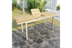 OUTFLEXX Ausziehtisch, Edelstahl/recyceltes FSC®-Teak, 200/260x100cm, Rustikal Gebürstet -Beste Gartenmöbel Geschäfte 18318 3.jpg