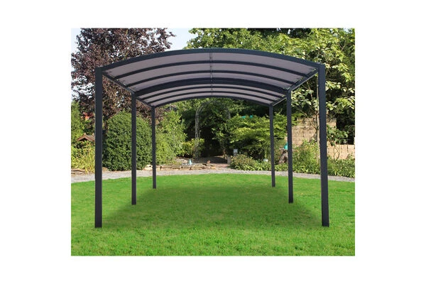 LECO Jotta Pergola, Anthrazit/grau, Stahlrohr/Textil, 300 X 295-570 X 233 Cm, Ausziehbar 3 LECO Jotta Pergola, Anthrazit/grau, Stahlrohr/Textil, 300 X 295-570 X 233 Cm, Ausziehbar – Bild 3