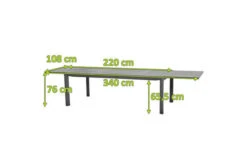 SIENA GARDEN Kingston Ausziehtisch, Matt Graphit, Aluminium/Keramik, 220/340x108x76 Cm -Beste Gartenmöbel Geschäfte 19595 5.jpg