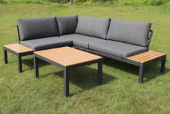 VILLANA Eck-Loungegruppe, Anthrazit/grau Meliert, Alu/Holzimitat/Polyester, 5 Personen, Inkl. Kissen -Beste Gartenmöbel Geschäfte 19812 Polywood 05.jpg
