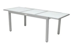 VILLANA Ausziehtisch, Silber/weiß, Alu/Sicherheitsglas, 160/220x90 Cm, Flügelmechanismus 15 VILLANA Ausziehtisch, Silber/weiß, Alu/Sicherheitsglas, 160/220x90 Cm, Flügelmechanismus -Beste Gartenmöbel Geschäfte 1 13395 2.jpg