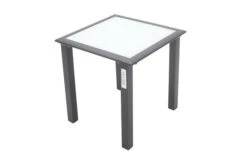 VILLANA Beistelltisch, Anthrazit/weiß, Alu/Sicherheitsglas, 45 X 45 X 45 Cm