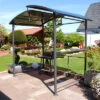 LECO Profi Grillpavillon, Anthrazit/grau Getönt, Aluminium/Polycarbonat, 150x245x233 Cm