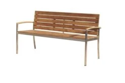OUTFLEXX Gartenbank, FSC-Teakholz/Edelstahl, 3-Sitzer, 160x55x80cm -Beste Gartenmöbel Geschäfte 1 13536.jpg