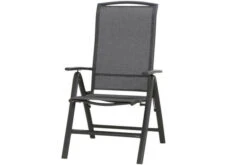 SIENA GARDEN Livorno Multipositionssessel, Anthrazit/silber-schwarz, Alu/Ranotex®, 68x63x110cm