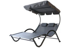 OUTFLEXX Doppelliege, Anthrazit, Polyester/Stahl Pulverbeschichtet, 205x138x34cm, Inkl. Nackenkissen, Rollbar -Beste Gartenmöbel Geschäfte 1 16102.jpg