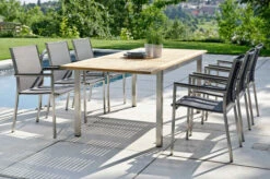 STERN Ausziehtisch, Silber/natur, Edelstahl/FSC-Teakholz, 162/220x90 Cm, Butterfly-Auszug -Beste Gartenmöbel Geschäfte 1 16498.jpg