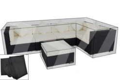 OUTFLEXX Premium Abdeckhauben-Set Für Lounge TheBox-B: 1304 / 1714 / 7175 / 16064, Schwarz, Wasserbeständig, Ab 2015er Version