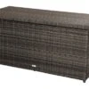 Ploß Rocking Kissenbox, Grau/braun-meliert, Polyrattan, 145x58x73 Cm, Inkl. Inlay
