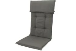 DOPPLER Stuhlauflage Hochlehner, Grau, Dralon, 120x50x7cm, Mit DuPont Teflon Markenimprägnierung