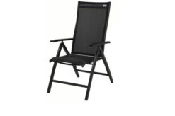 DOPPLER Expert Multipositionssessel, Anthrazit/schwarz, Alu/Textilene, 75 X 60 X 110 Cm, Klappbar