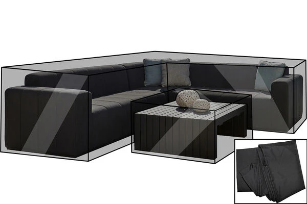 OUTFLEXX Premium Abdeckhaubenset, Für Sitzgruppe, Z.B. 18519, Schwarz, 261x327x77cm + 2x 92x47x37cm, Wasserbeständig 1 OUTFLEXX Premium Abdeckhaubenset, Für Sitzgruppe, Z.B. 18519, Schwarz, 261x327x77cm + 2x 92x47x37cm, Wasserbeständig