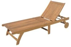 OUTFLEXX Sonnenliege, Natur, FSC-Akazienholz, 197 X 71,5 X 35 Cm, Mit Rollen -Beste Gartenmöbel Geschäfte 1 18935.jpg