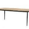 OUTFLEXX Oscar Esstisch, Anthrazit, Alu/FSC-Teak, 220x100x73 Cm, Tischplatte Aus Hochwertigem Teak