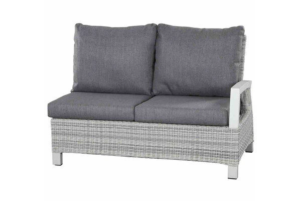 SIENA GARDEN Corido 2-Sitzer Sofa, Ice Grey, Alu / Gardino®-Geflecht, 136x83x88 Cm, Armlehne Links 1 SIENA GARDEN Corido 2-Sitzer Sofa, Ice Grey, Alu / Gardino®-Geflecht, 136x83x88 Cm, Armlehne Links