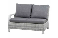 SIENA GARDEN Corido 2-Sitzer Sofa, Ice Grey, Alu / Gardino®-Geflecht, 136x83x88 Cm, Armlehne Rechts