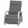SIENA GARDEN Corido Relaxsessel, Ice Grey, Alu / Gardino®-Geflecht, 73x87x103 Cm, Verstellbar