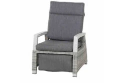 SIENA GARDEN Corido Relaxsessel, Ice Grey, Alu / Gardino®-Geflecht, 73x87x103 Cm, Verstellbar