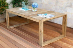 OUTFLEXX Anok Esstisch, Natur, Recycled FSC®-Teak, 200x100