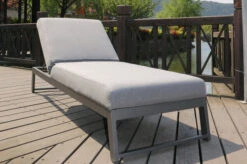 OUTFLEXX Allure Sonnenliege, Flanelle, Alu/Sunbrella, 211 X 74 X 44,5 Cm, Verstellbare Kopfstütze