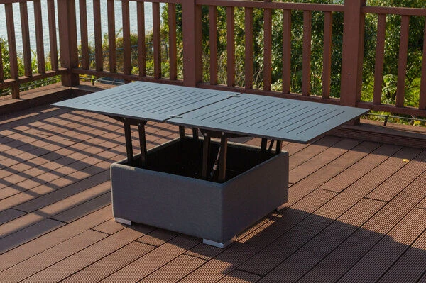 OUTFLEXX Loungetisch, Flanelle, Alu/Sunbrella, 78/157 X 78 X 37/64 Cm, Höhenverstellbar 1 OUTFLEXX Loungetisch, Flanelle, Alu/Sunbrella, 78/157 X 78 X 37/64 Cm, Höhenverstellbar