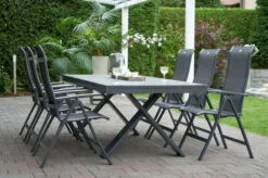 HARTMAN Sondermodell Xanadu / Alice Comfort Set, Xerix/anthrazit, Alu/Glaskeramik, 6 Multipos, 220/280x100cm