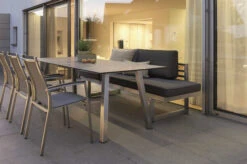 Ausgewählte Produkte 19 STERN New Holly Dining-Bank/Liege, Silbergrau, Edelstahl, 216x77x73 Cm, Inkl. Polster Schiefergrau