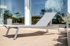 STERN Allround Rollenliege, Silber, Edelstahl/Textil, 200x71x40 Cm, Gepolstert, Verstellbare Rückenlehne