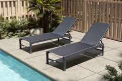 OUTFLEXX Liege, Anthrazit Matt/schwarz, Alu/Textilene, 190x62x34cm, Rückenlehne Verstellbar -Beste Gartenmöbel Geschäfte 20394 02.jpg