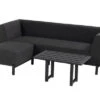 HARTMAN Dion Loungeset, Sooty, Sunbrella, 3-4 Personen, Kaffeetisch 80 X 50 X 40 Cm