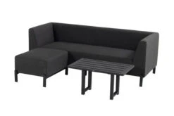 HARTMAN Dion Loungeset, Sooty, Sunbrella, 3-4 Personen, Kaffeetisch 80 X 50 X 40 Cm